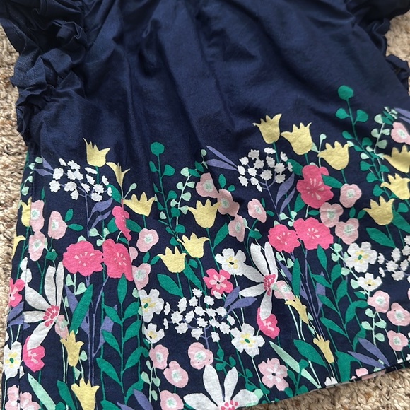 Janie and Jack Floral Ruffle Sleeve Top size 3 - Picture 4 of 5
